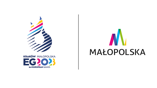 logo Igrzysk Europejskich Kraków-Małopolska 2023 i oficjalna strona internetowa